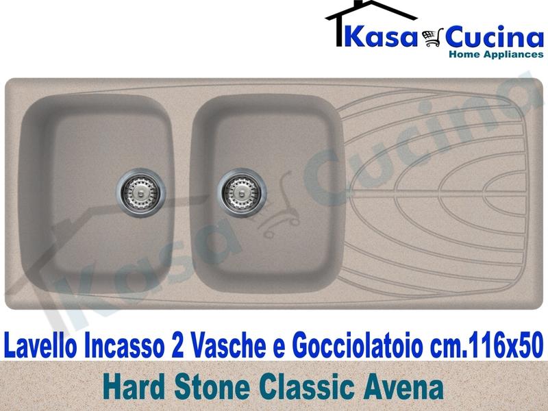 Lavelli Da Cucina In Fragranite.Lavello Da Incasso Classic Cm 116x50 Fragranite Avena 2 Vasche Kasa Cucina Elettrodomestici Da Incasso