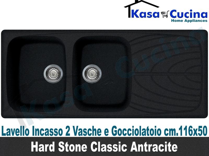 Lavello Cucina Nero Antracite.Lavello Da Incasso Classic Cm 116x50 Fragranite Antracite 2 Vasche Kasa Cucina Elettrodomestici Da Incasso