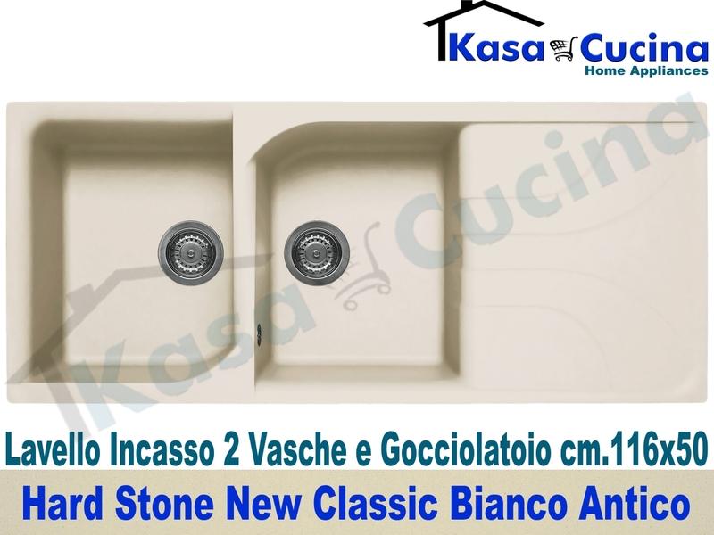 Lavello Cucina Fragranite Bianco.Lavello Da Incasso Classic New Cm 116x50 Fragranite Bianco Antico 2 Vasche Kasa Cucina Elettrodomestici Da Incasso