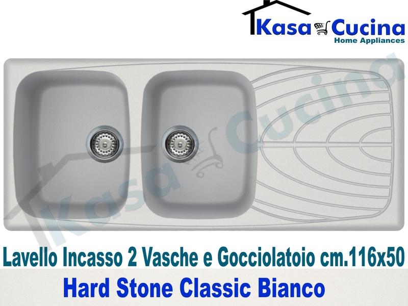 Lavello Da Incasso Cucina Bianco.Lavello Da Incasso Classic Cm 116x50 Fragranite Bianco 2 Vasche Kasa Cucina Elettrodomestici Da Incasso