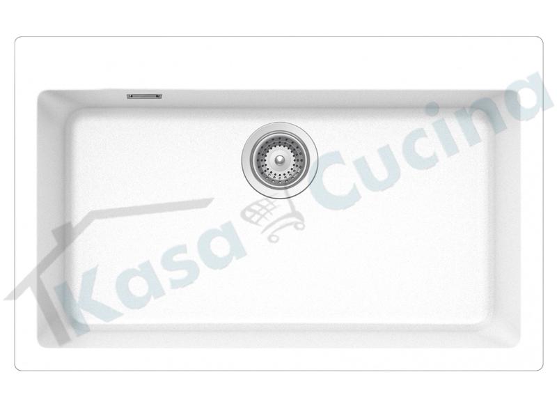 Lavello Da Incasso Cucina Bianco.Lavello Da Incasso Primus 1 Vasca Cm 79x50 Cristalite Bianco Alpina Kasa Cucina Elettrodomestici Da Incasso