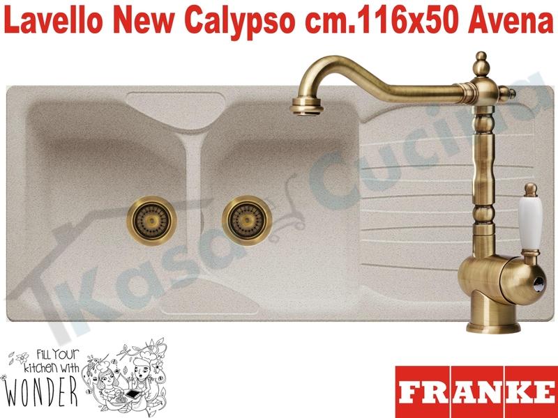 Lavello Cucina Franke Fragranite Avena.Lavello Da Incasso New Calypso Cm 116x50 Fragranite Avena 2 Vasche Kasa Cucina Elettrodomestici Da Incasso