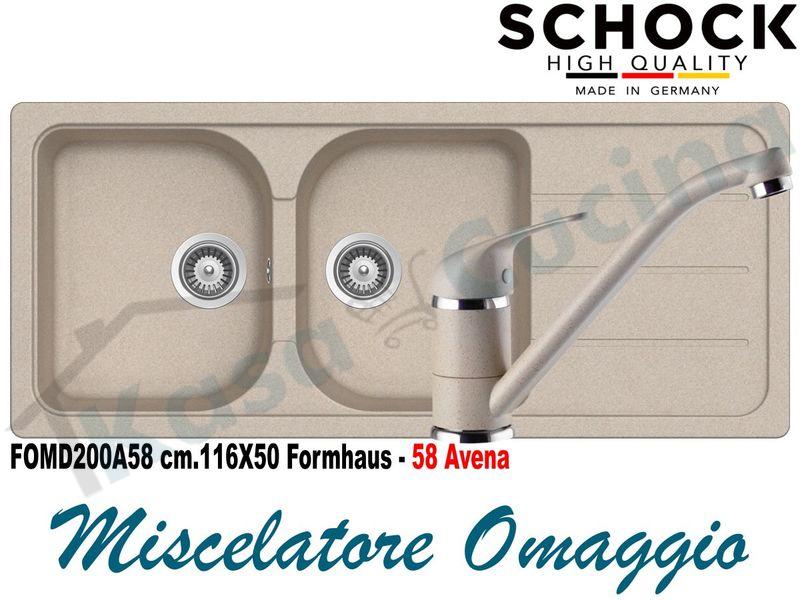 Lavello Della Cucina Definizione.Lavello Da Incasso Formhaus 2 Vasche Cm 116x50 Cristalite Avena E Miscelatore Omaggio Kasa Cucina Elettrodomestici Da Incasso