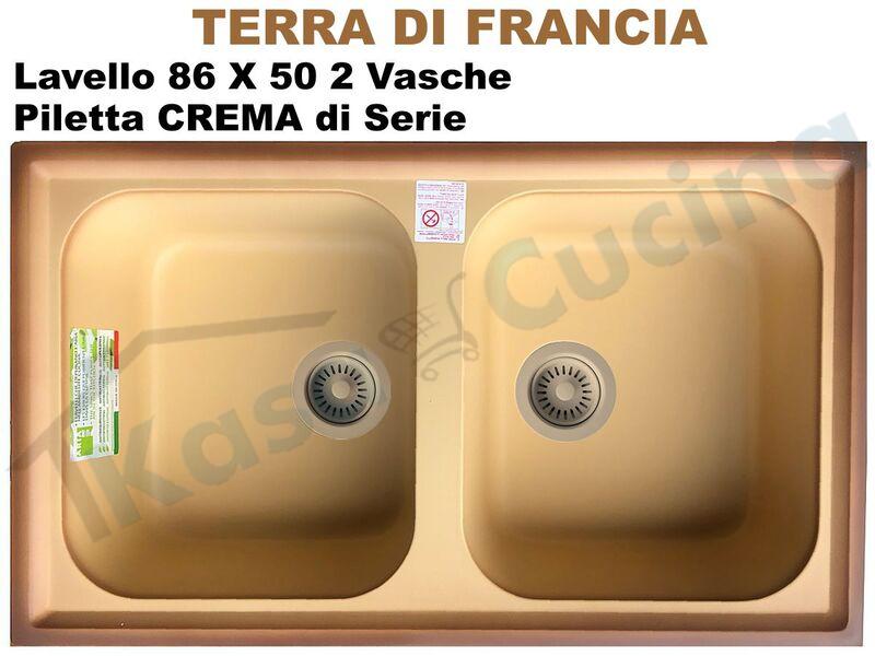 Miscelatore Lavello Cucina Terra Di Francia.Lavello Futura 86x50 2 Vasche Terra Di Francia Pilette Crema Kasa Cucina Elettrodomestici Da Incasso