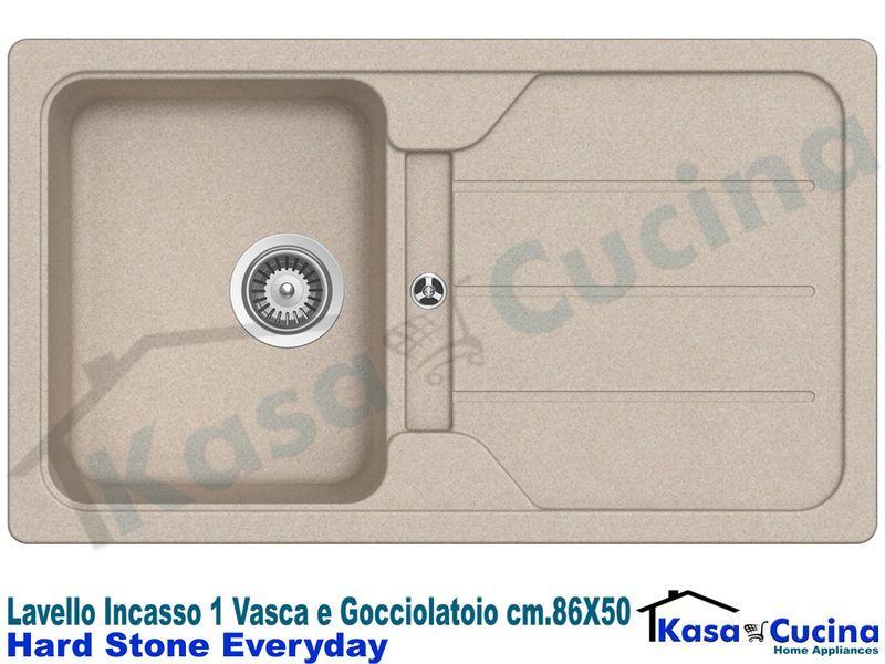 Lavelli Cucina In Fragranite.Lavello Da Incasso Everyday Cm 86x50 Fragranite Avena 1 Vasca Kasa Cucina Elettrodomestici Da Incasso