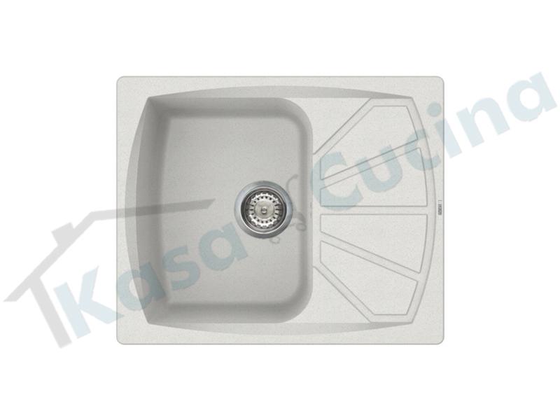 Ceramica Bianca Lavello Cucina Ceramica 2 Vasche E Gocciolatoio.Lavello Living 125 Lgl12552 61x50 1 Vasca Con Gocciolatoio Granitek G52 Bianco Kasa Cucina Elettrodomestici Da Incasso