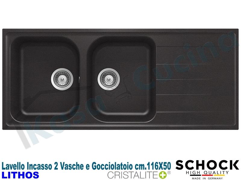 Lavello Della Cucina Definizione.Lavello Schock Lithos D200 Litd200a14n 116x50 2 Vasche G Cristalite Nero Mat Kasa Cucina Elettrodomestici Da Incasso