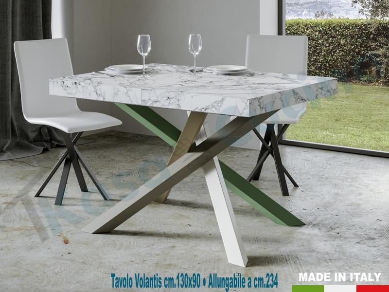 Volantis tavolo da pranzo allungabile 90x130-234cm design moderno