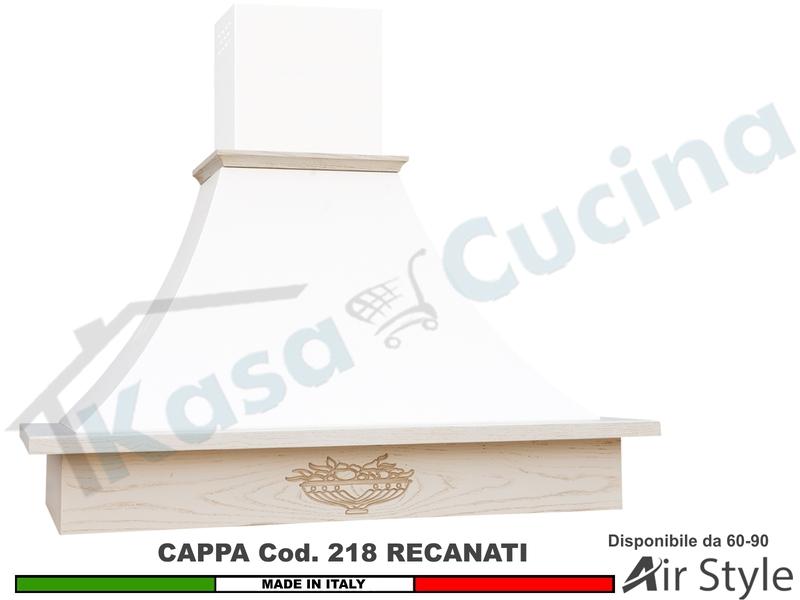 Cappa Parete Rustica Recanati 60 - 90 Trave Legno Frassino o Tiglio Grezzo