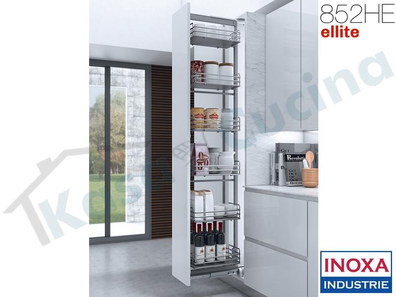 Colonna Estraibile ELLITE 852HE Min 218 Max 253 Larg.30 Ardesia + 5 Cesti AR