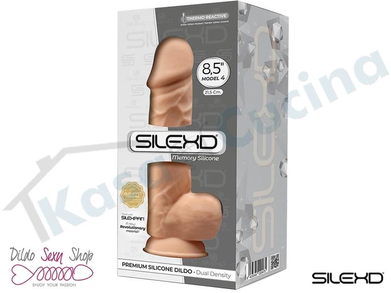 Dildo Realistico Silicone Memory Silexd Model 4 Flesh Termoreattivo 21,5 Ø 5,1
