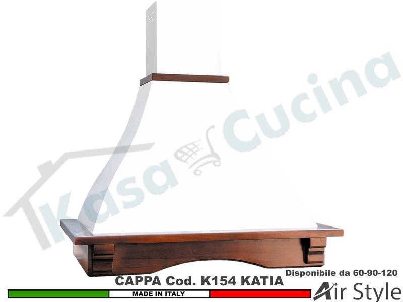 Cappa Rustica KATIA 60/90/120 Legno Frassino/Tiglio Grezza + MOTORE 420 m³/h