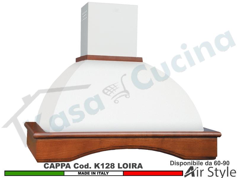 Cappa Parete Rustica LOIRA 60 - 90 Legno Frassino /Tiglio Grezzo + MOTORE 420m³