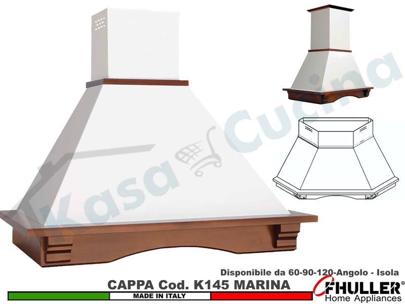 Cappa Rustica MARINA 60/90/120/ANGOLO/ISOLA Legno Frassino/Tiglio Grezza + MOTORE 420 m³