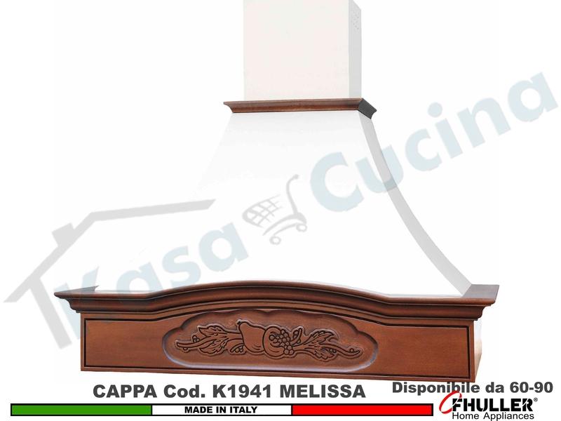 Cappa Parete Rustica MELISSA 60 - 90 Legno Frassino /Tiglio Grezzo + MOTORE 420 m³