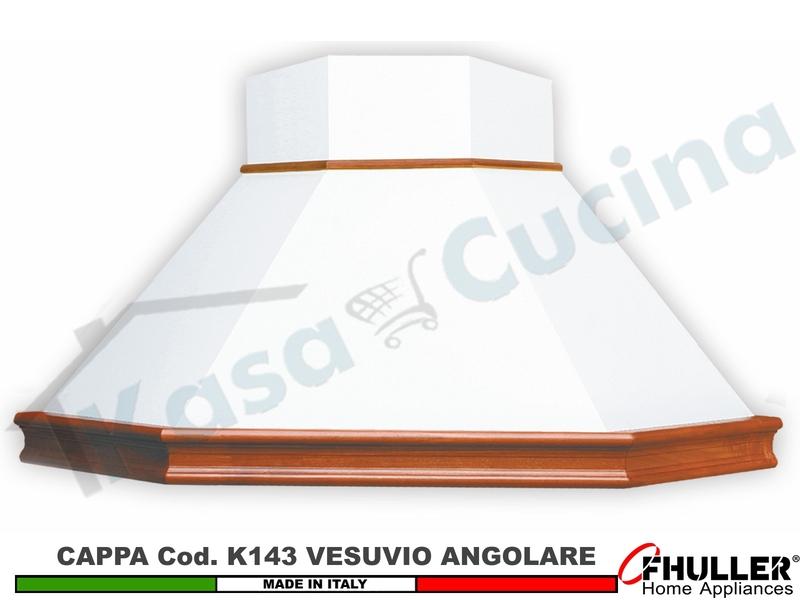 Cappa Angolo VESUVIO 103X103 Legno Frassino o Tiglio Grezzo + MOTORE 420 m³/h