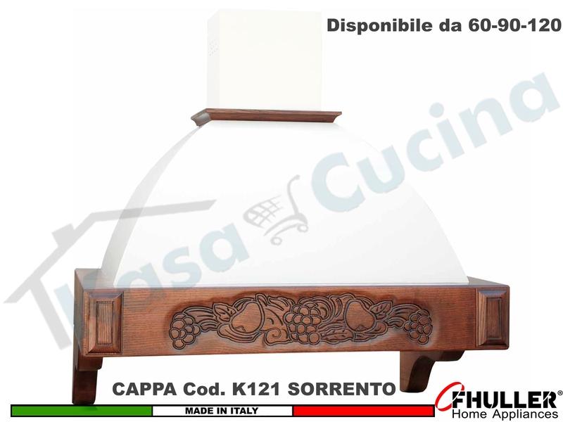 Cappa Rustica SORRENTO 60/90/120 Legno Frassino/Tiglio Grezza + MOTORE 420 m³/h