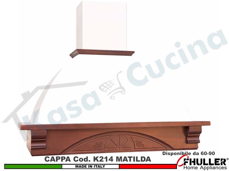 Cappa Parete Rustica MATILDA 60 - 90 Legno Frassino /Tiglio Grezzo + MOTORE 420 m³