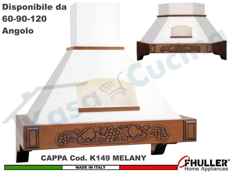 Cappa Rustica MELANY 60/90/120/Angolo Legno Frassino/Tiglio Grezza + MOTORE 420 m³