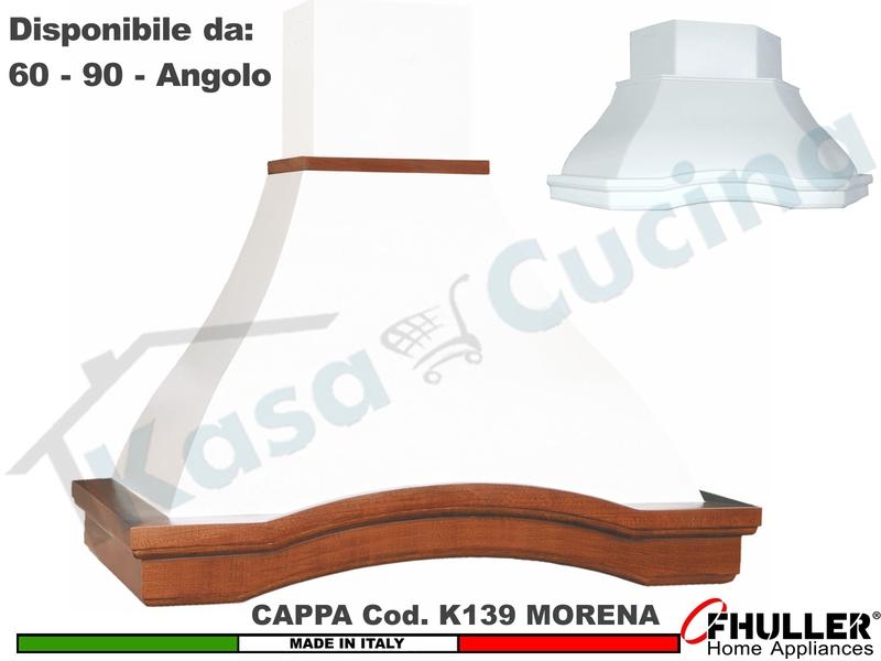 Cappa Rustica MORENA 60/90/Angolo Legno Frassino/Tiglio Grezza + MOTORE 420 m³