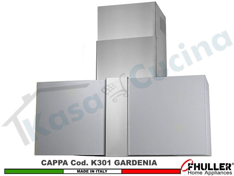 Cappa Cucina Parete Moderna GARDENIA K301/75 Bianca-Beige-Grigio-Nera + MOTORE 420 m³/h