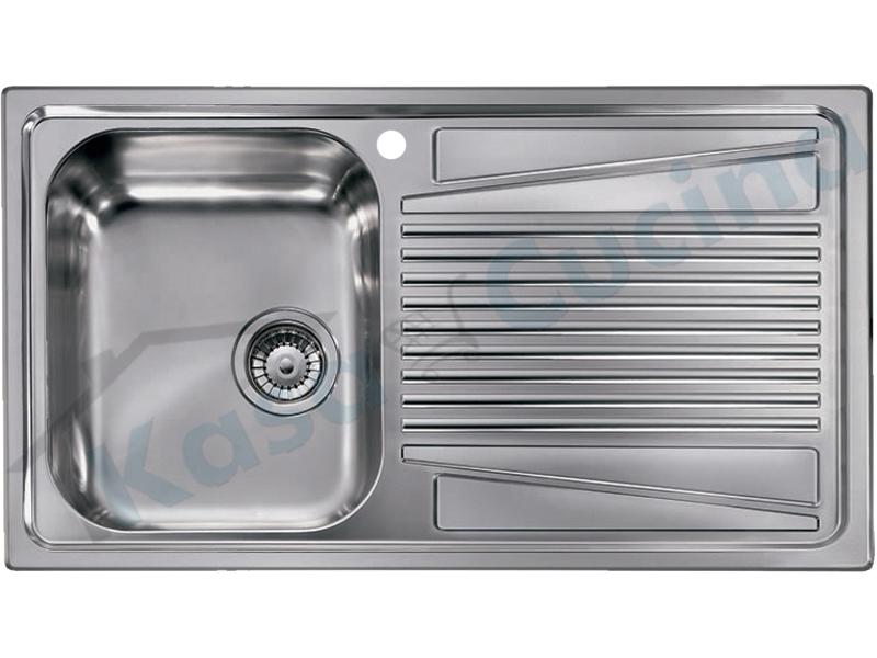 Lavello Cucina Con Gocciolatoio A Sinistra.Lavello River 400 Lir400sacsx 86 X 50 1 Vasca Sinistra Con Gocciolatoio Acciaio Satinato Kasa Cucina Elettrodomestici Da Incasso