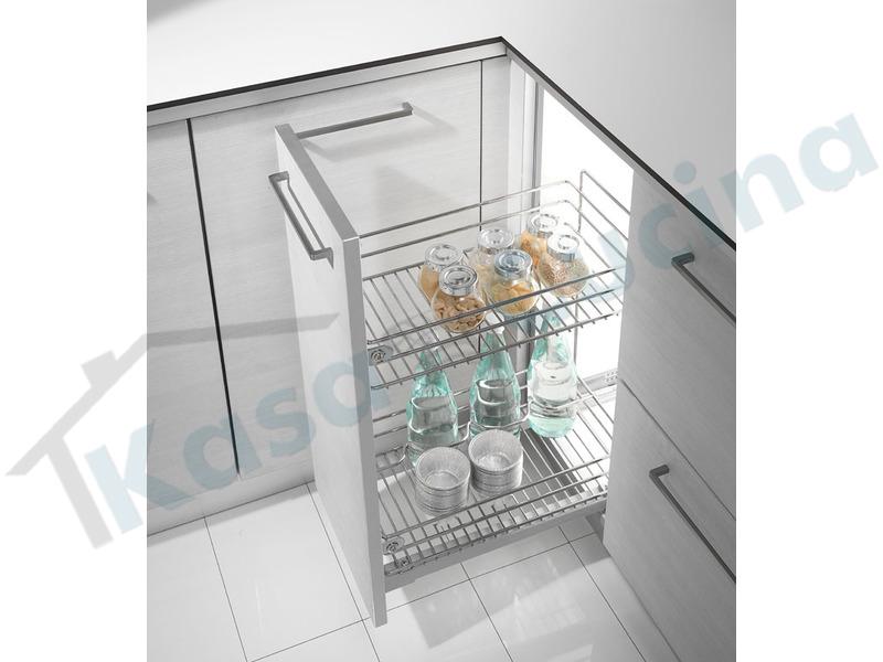 Cestelli Estraibili Per Cucina Ad Angolo.Cestello Carello Cm 45 Inoxa 2102s450s Con Guide Quadro Ammortizzate Kasa Cucina Elettrodomestici Da Incasso