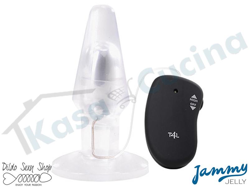 Plug Vibrante Jammy Jelly Anal Point cm.15XØ5 Trasparente