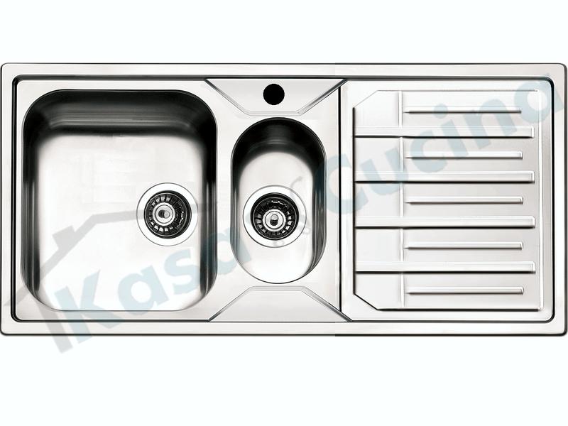 Lavelli Cucina Inox Incasso.Lavello Da Incasso Melodia Cm 100x50 Acciaio Inox 1 Vasca Sinistra Kasa Cucina Elettrodomestici Da Incasso