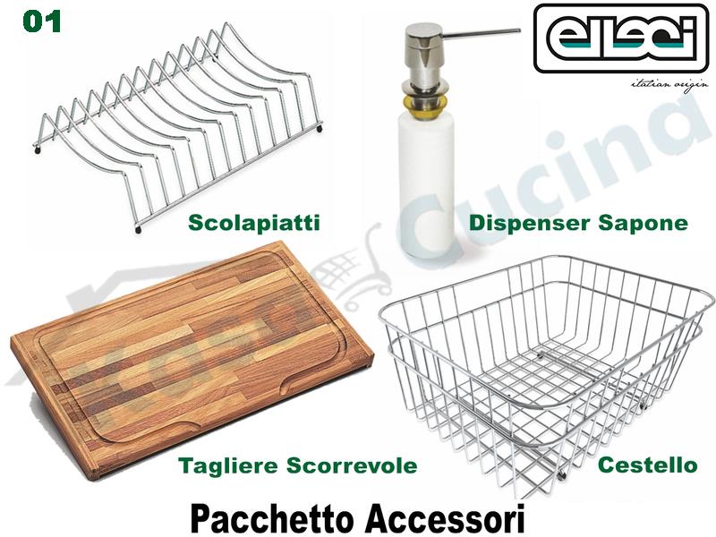 Cestello Tondo Per Lavello Cucina.Confezione Kit Accessori Lavello Fragranite Elleci Living Kasa Cucina Elettrodomestici Da Incasso